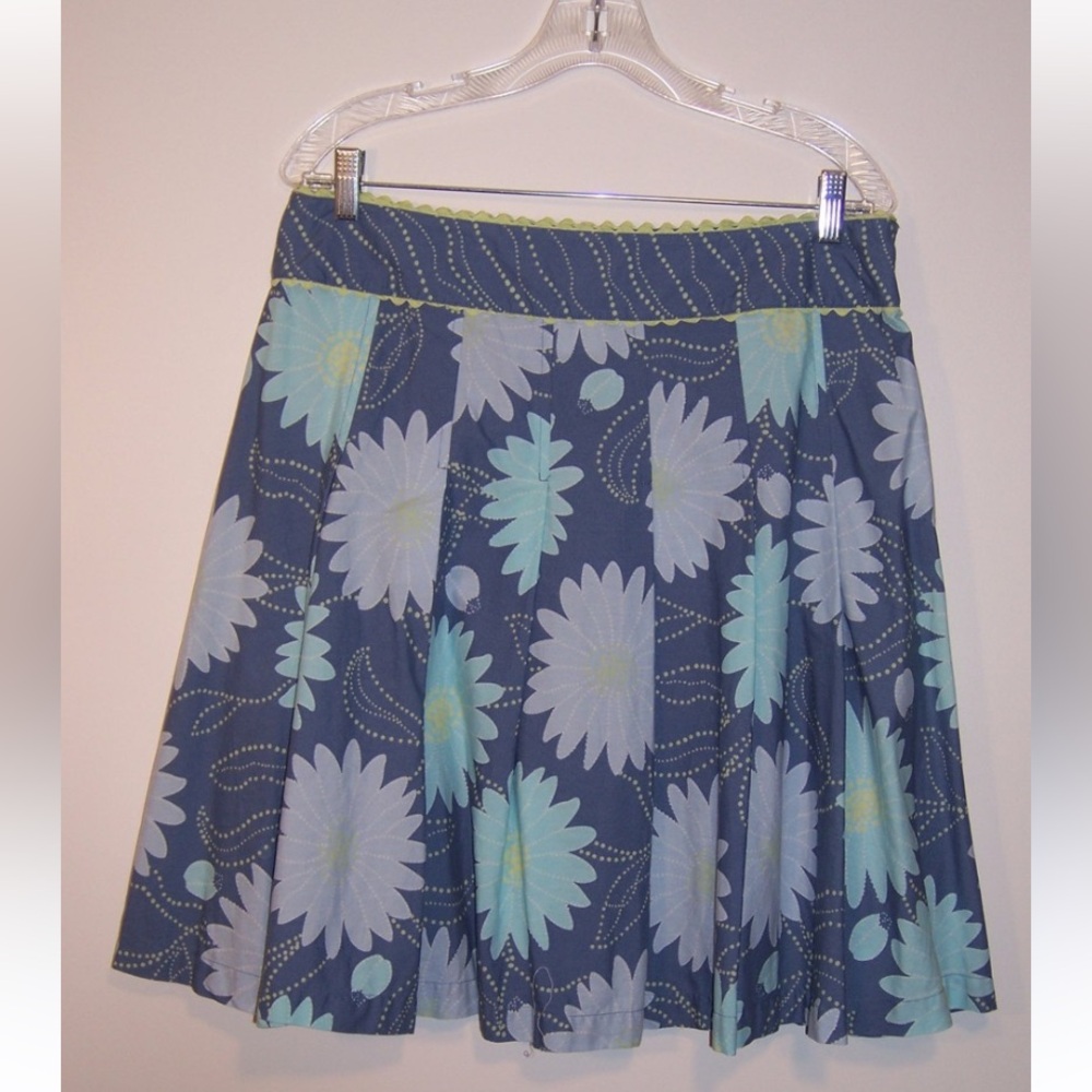Liz Claiborne Blue Pleated Skater Mini Skirt